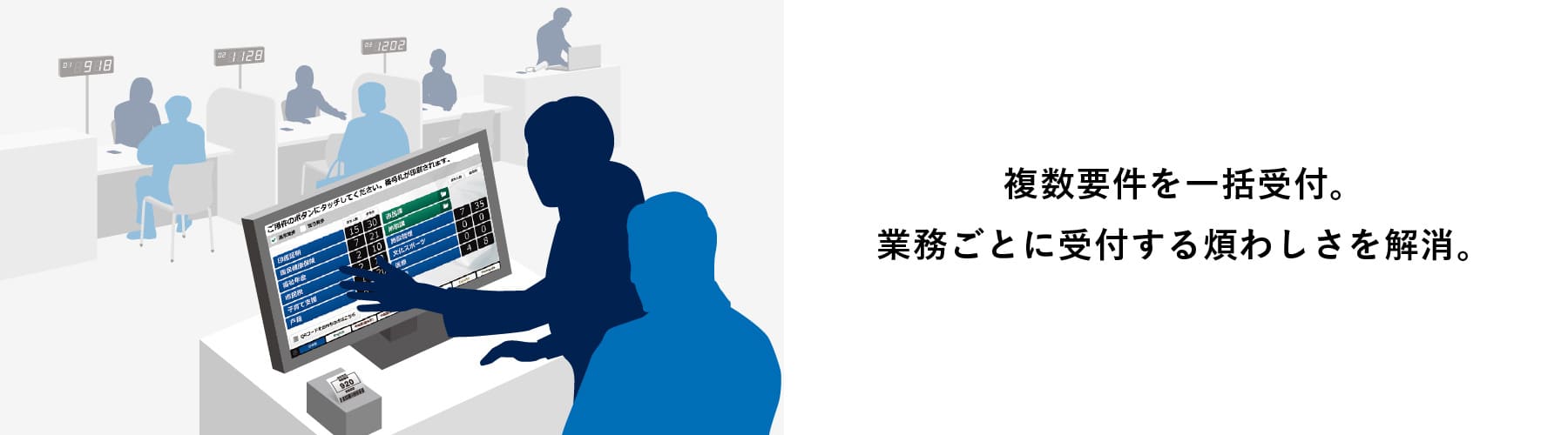 複数要件を一括受付。業務ごとに受付する煩わしさを解消。