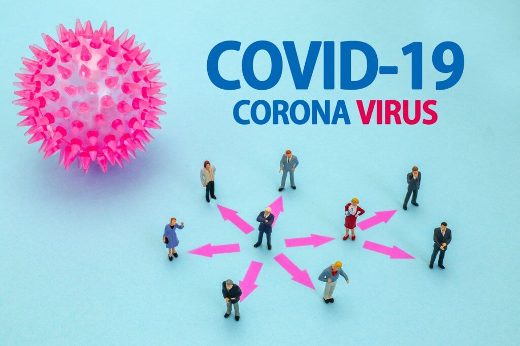ウイルスが人に感染するイメージ図