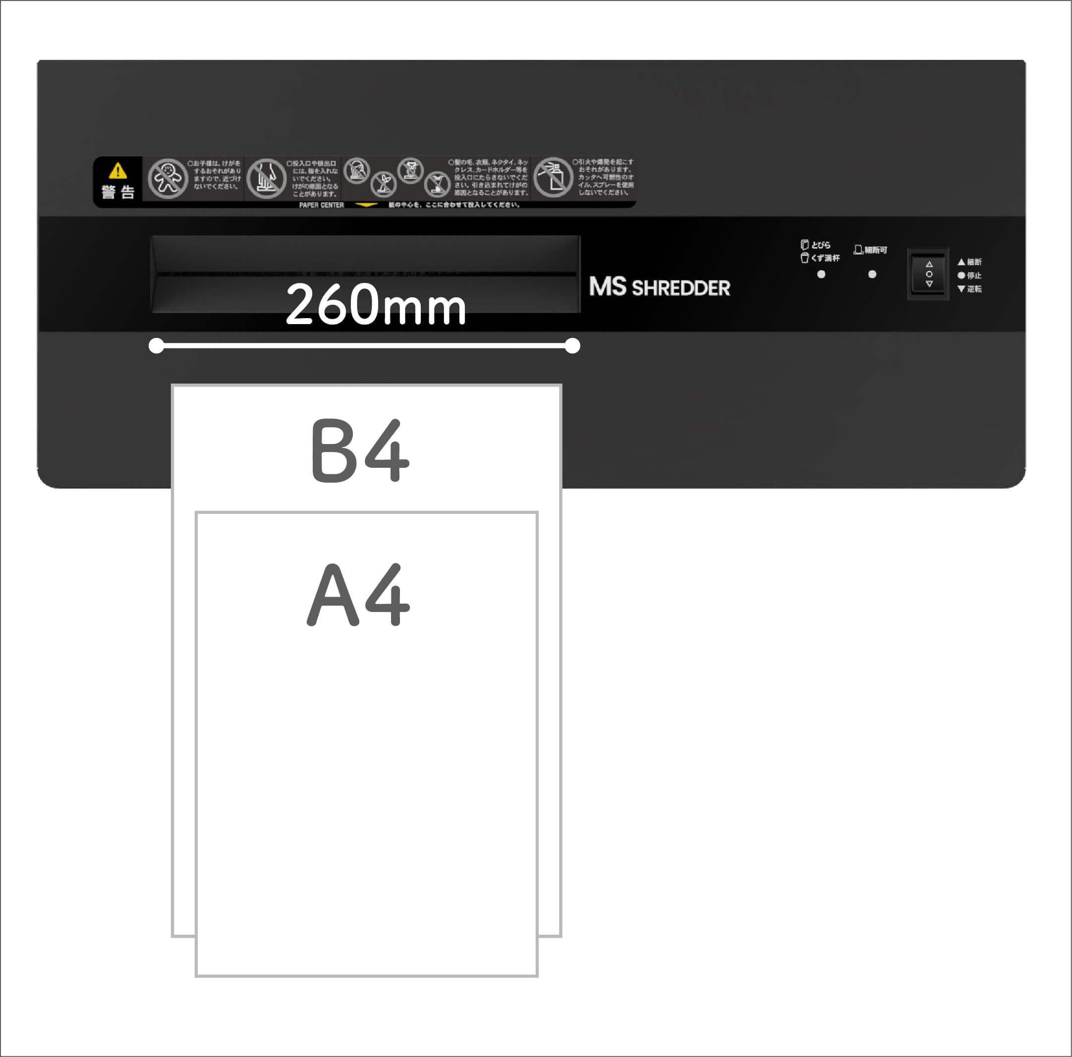 A4もスムーズ26cm投入幅