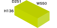W550 × D251 × H136