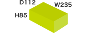W235 × D112 × H85