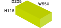W550 × D251 × H136