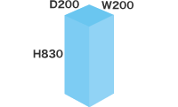 W200 × D200 × H830